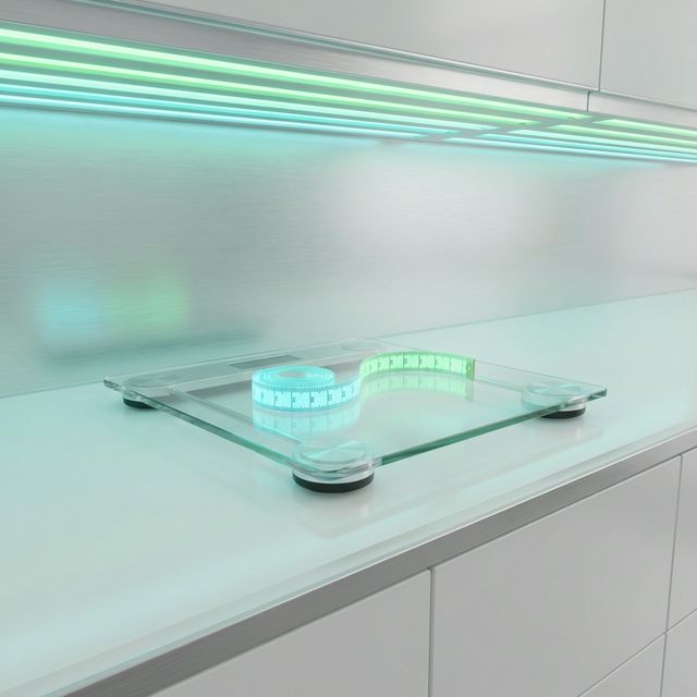 BMI Scale and measuring tape